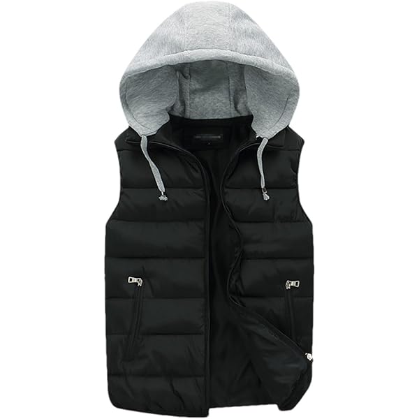 ☆新品☆ 8yards Men’s BIG HOODIE VEST George Men's and Big Men's Hooded Vest, Sizes S-3XL